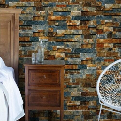 Vinyl Self Adhesive Removable Wall Stickers Multi Color Peel and Stick Faux Brick Wallpaper For Home Decoration