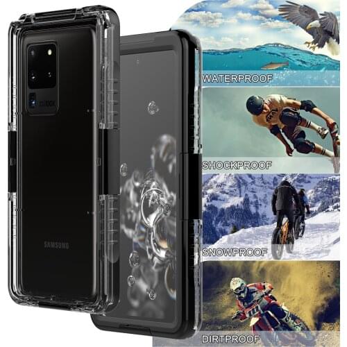 IP68 Waterproof Case for Samsung Galaxy S10 Plus S10e S8 Note 10 9 S7 edge Under Water Proof Diving Cover 360 Clear Shockproof