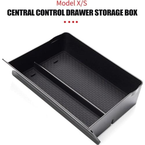 For Tesla Model X Model S 2014-2019 Central Control Drawer Box Car Center Tablet Storage Drawer Central Under Dash Box Tray