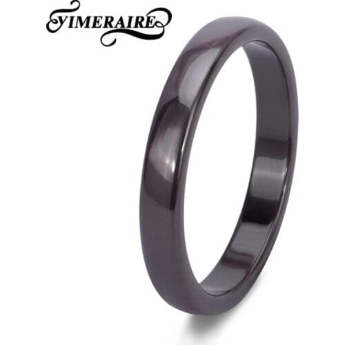 Women Ceramics Finger Rings Simple Style Smooth 3mm Wide Jewelry Green Grey Thin Fashion Ceramic Ring Anniversary Jewellery Gift