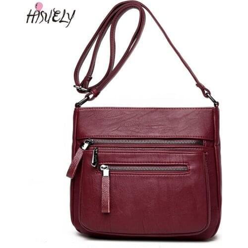 Women Messenger Bags Female Leather Handbags Small Crossbody Bag For Womens Shoulder Bags Famous Designers ladies hand bags Q4