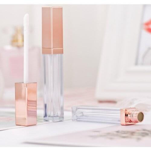 100pcs Empty Lip Gloss Tubes Transparent Wand Tubes Refillable Lipgloss Containers, 5ml