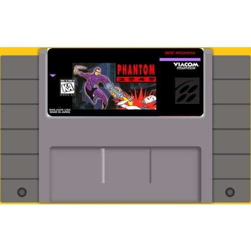 PHANTOM 2040 16 bit Big Gray Game Card For USA NTSC Game Player