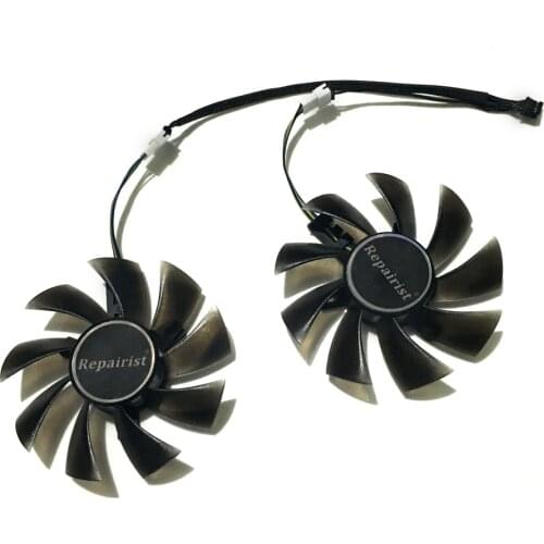 2pcs/set 85mm Diameter Graphics cards Fan RX570 RX-570 GPU Cooler For HIS RX 570 IceQ X2 Turbo 4GB Video Card Cooling