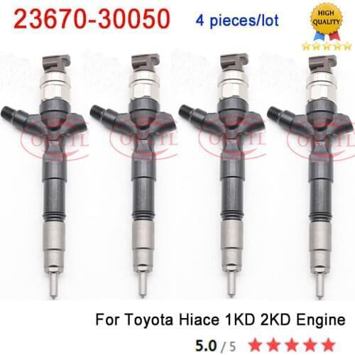 4 pieces/lot 0950005880 common rail injector 23670 30050 diesel engine 2KD fuel injector 2367030050 23670-30050