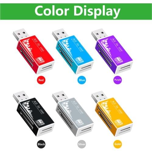 4 in 1 Card Reader Flash USB Interface Micro Sd Adapter Laptop accessories SD/MS/M2/Micro SD Adapter Card Reader