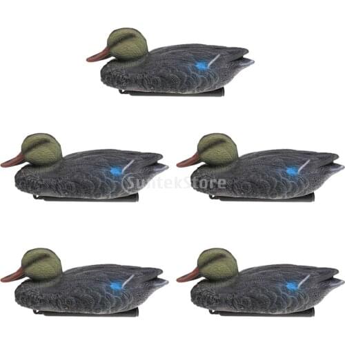 5 Pieces Lifelike Floating Mallard Duck Decoy Hunting Decoys Garden Yard Lawn Decor Duck Hunting Decoy Hunter Greenhand Gear