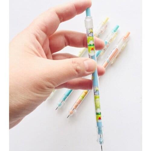 5Pcs Random 0.5mm 0.7mm Cartoon Corner Animal Mechanical Pencil Press Automatic Pencil School Office Writing Supply Kids Rewards