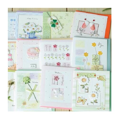Elegant Paper Flower Mini Birthday Greeting Cards,Multi-style Birthday Gift Cards Wholesale