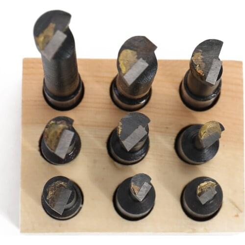 9PCS 12mm Shank Boring Bar Carbide Tipped Boring Head Top Lathe Metal Turning Tools Hole Milling Head Boring Tool Machine