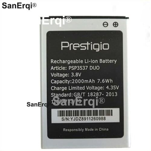 10pcs 2000mAh Wize PSP3537 DUO 3537 battery For Prestigio Wize PSP3537 DUO 3537 Cell Phone Battery