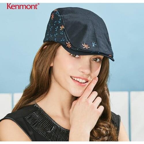 Camon British retro cotton thin section duck tongue beret female summer breathable forward hat wild short brim painter hat