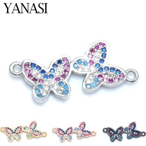 DIY Jewelry Findings Charms Rainbow Colorer Butterfly Connectors Accessories For Women Handmade Bracelet Earrings Jewelry Making