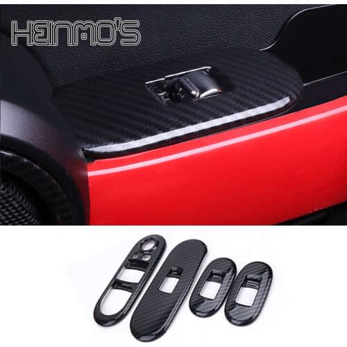 For MINI COOPER F56 F55 Car Window Lifter Switch Control Panel Sticker Cover For MINI COOPER S Hatchback Car Styling Accessories