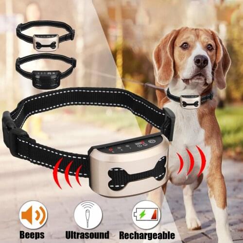 Dog Training Collar Anti Bark Dog Collar for Dog Rechargeable Ultrasonic Vibration Bark Control Collar Anti Bark Device