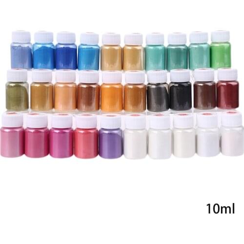 30 Colors Cosmetic Grade Pearlescent Natural Mica Mineral Powder Epoxy Resin Dye Pearl Pigment DIY Jewelry Crafts Making Accesso
