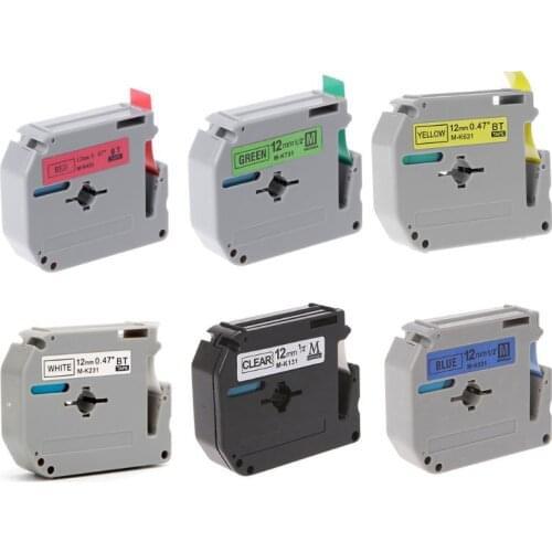 Label Tape Printer Ribbon 12mm Width MK Series For Brother P-touch Label Maker