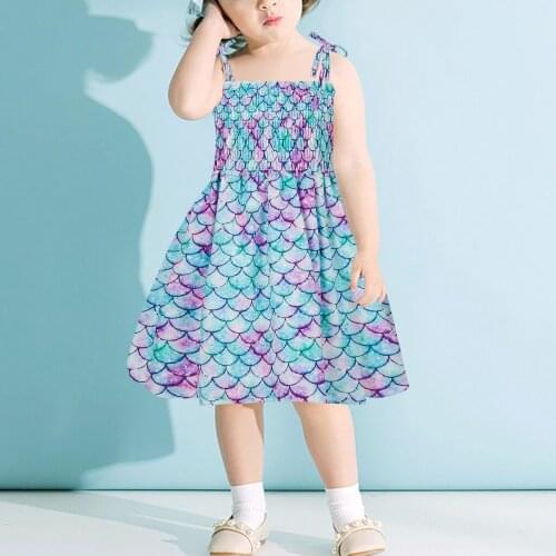 TELOTUNY Summer dress Toddler Baby Kids Girls Sleeveless Strap Summer Beach Dresses Sweet Cotton Halter Casual Children Clothes