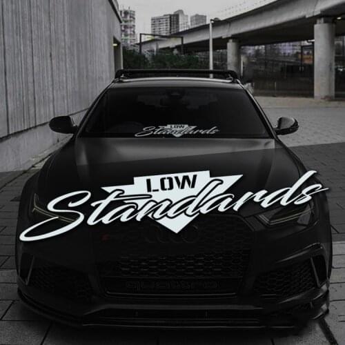 Car Stickers and Decals Front Windshield Window Sticker Waterproof for Japanese Modified Car Low Standards Hella Flush