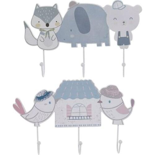 Wall mounted coat hanger DKD Home Decor Childrens Metal MDF Wood (2 pcs)