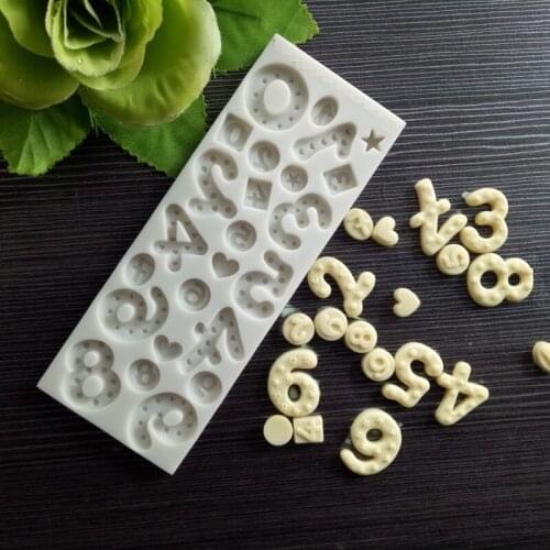 Size numbers 0-9 Digital shape cake fondant mold
