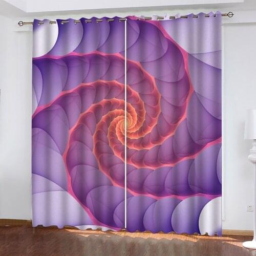 Luxury Blackout 3D Window Curtains For Living Room Bedroom purple stairs curtains