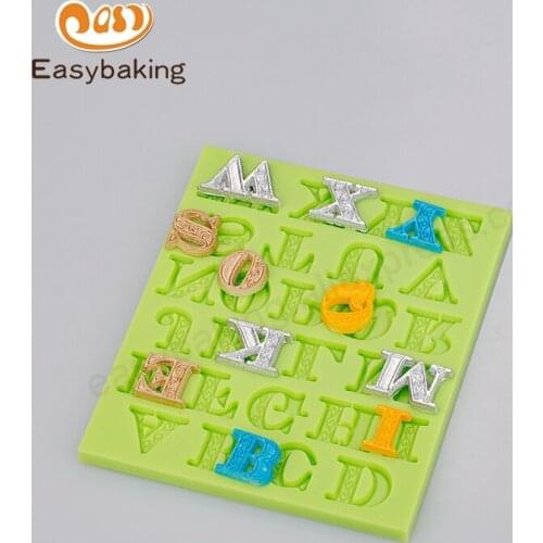 Manuscript Alphabet Silicone Mould Fondant Cake Decorating Tools For Sugar Chocolate Clay