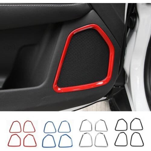 SHINEKA Car Styling ABS Interior Door Sound Speaker Audio Cover Trim Interior Moulding Decoration Ring For Jeep Compass 2017