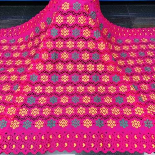 2020 Top Class Swiss Voile In Switzerland With Embroidery 100% Cotton Lace For Indian Nigerian Sewing National Clothes Dry Lace