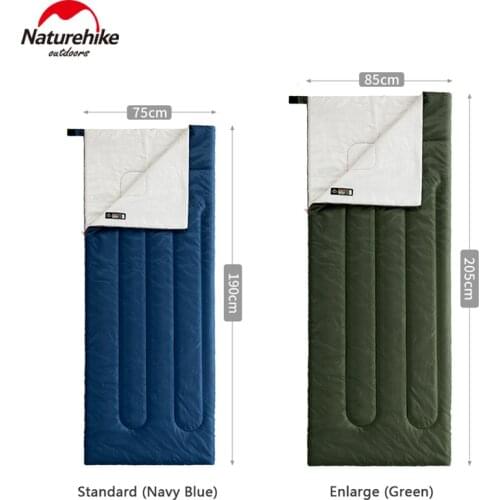 Naturehike Envelope Type Sleeping Bag 3-Season Single Person Waterproof Cotton Sleeping Bag Portable Outdoor Camping Travel