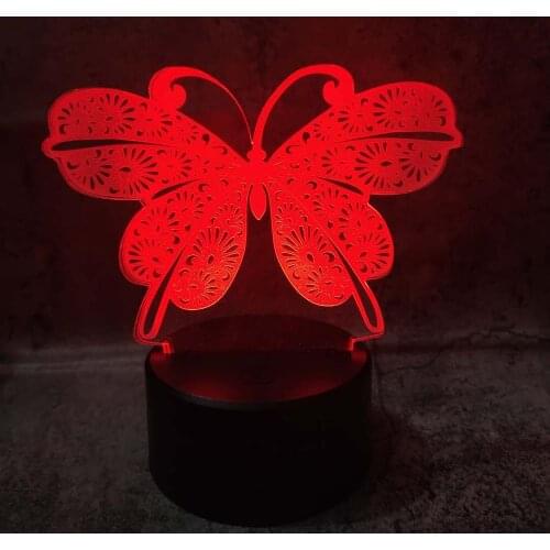 Butterfly led 3D Night Lights Touch/Remote Control/ Bluetooth speaker 3d Table Lamp For Childrens Bedroom Decor Lights Lampara