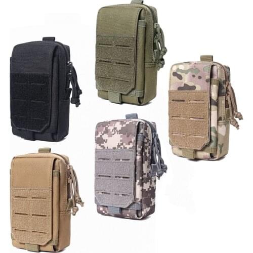 Tactical Pockets Mountaineering Sports Leisure Travel Wear Belt MOLLE 6.5 Inch Outdoor Running Mobile Phone Cigarette Cases Bag