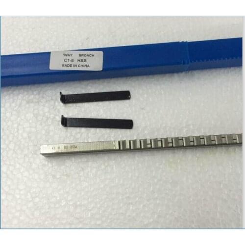 8mm C Keyway Broach Push Type High speed steel HSS Cutting Tool for CNC Broaching machine Metalworking