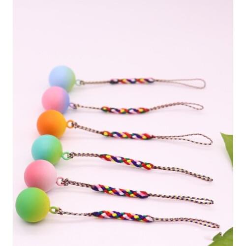 Japan Suikinkutsu Water Sound Gradient Dreamy Candy Color Bell Pray Omamori Keychain Smart Phone Strap Jewelry DIY Accessories