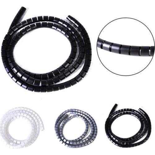 10mm/25mm 2m Line Organizer Pipe Protection Spiral Wrap Winding Cable Wire Protector Cover Tube