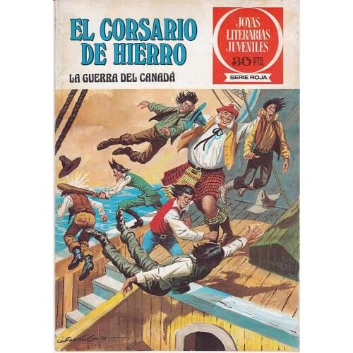 The iron corsary, Youth Literary jewelry Red Series N. 29, year 1978, ED. BRUGUERA, 2ª ED., AUTHOR AMBROS