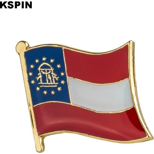 U.S.A Georgia State Badges flag badge flag lapal pin on backpack pins for clothes 10pcs XY0201