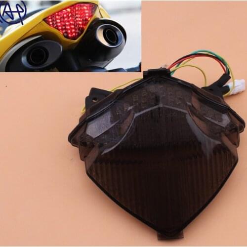 1pcs Motorcycle LED Integrated LED Brake Lamp Tail Light+Turn Signals Light Taillight Smoke Lens Fit For Yamaha YZF R1 04-06