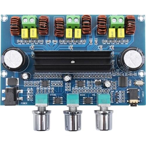 2*50W+100W Bluetooth 5.0 dual TPA3116D2 Power Subwoofer Amplifier Board 2.1 Channel TPA3116 Audio Stereo equalizer AUX Amp