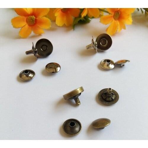 20Sets/lot 14mm Buttons Magnetic Double Rivet Stud Purse Snap Clasps/ Closure for Purse Handbag