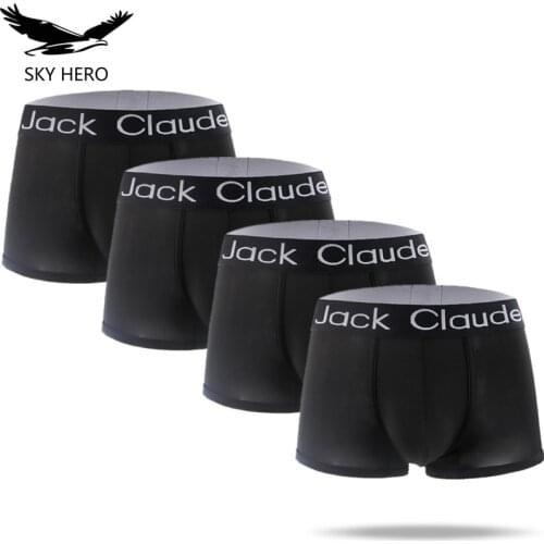 4pcs/lot Brand Pouch Man Underwear Mens Boxers Male Underpants Sexy Shorts For Panties Calzoncillos Cuecas Hombres