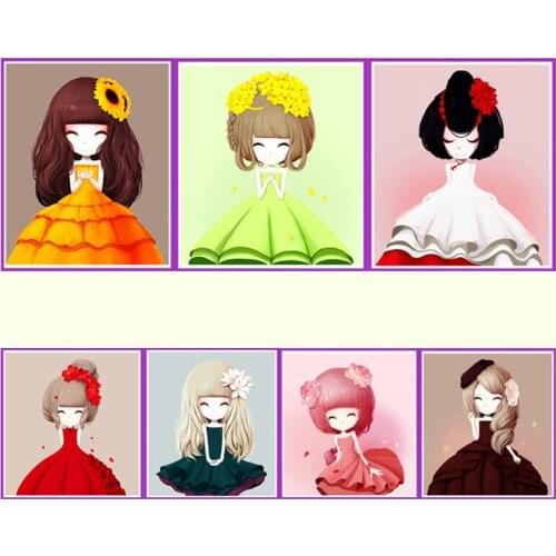 5D Diy Diamond Painting Flower Girl & Fairy Pattern Full Square Diamond Embroidery Children Needlework Handicraft Mosaic Cartoon