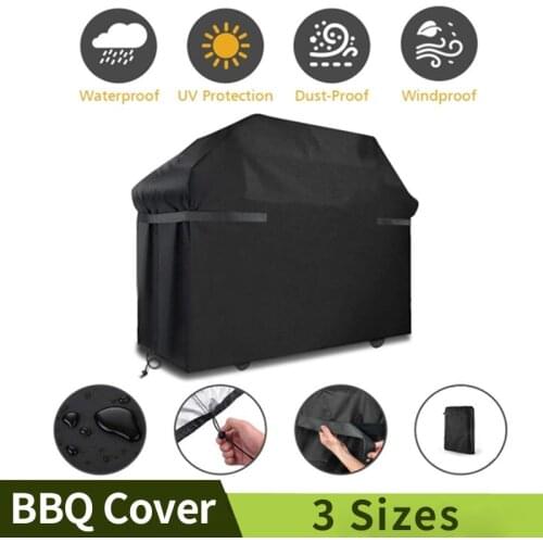 600D PVC Coated Oxford BBQ Cover Garden Outdoor Waterproof Grill Covers Barbecue Accessories Dustproof Burn Oven Cover