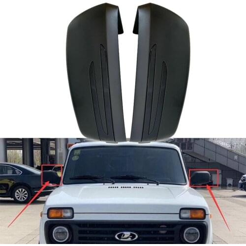 For Lada Niva Car Rear View Side Mirror Cover Carbon fiber Accessories Turn Signal Lights 2PCS
