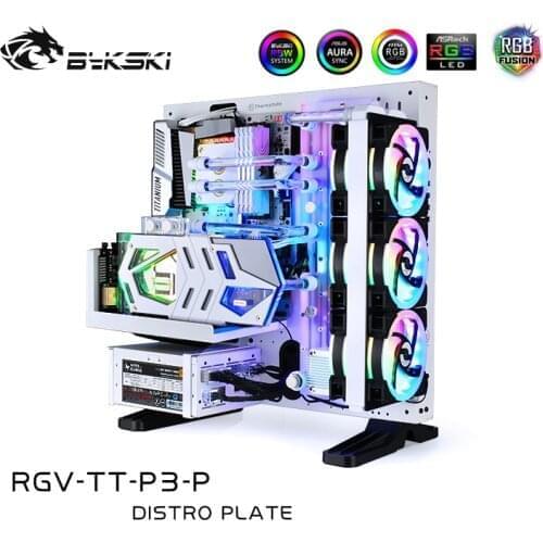 Bykski RGV-TT-P3-P Distro Plate For Thermaltake Core P3 Chassis, Waterway Board Deflector Reservoir Water Cooling