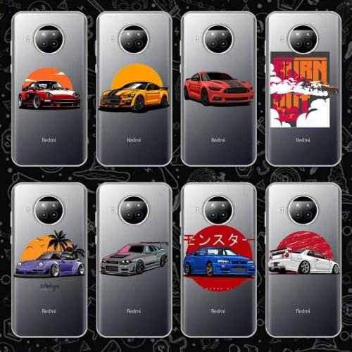 Japanese drift sport Street racing Phone Case Transparent for Xiaomi mi Redmi note 10 t 8 9 pro lite 11 Samsung S 8 9 10 20