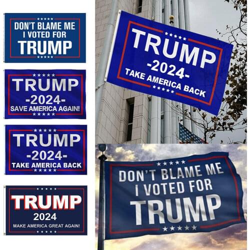 Donald Trump 2024 President Flag Banner Poster Sign Silk Screen Trump 2024 Banner High Color Fastness