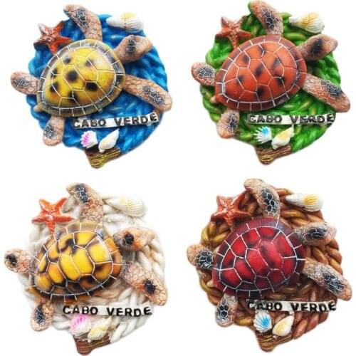 Cabo Verde,African Caribbean)Creative Travel Commemorate Crafts 3D Ornaments Magnetism Resin Material Refrigerator Stickers