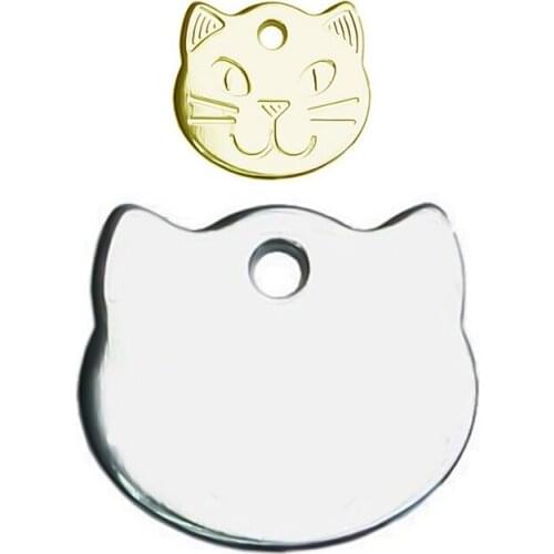 Cat Name Tag Anti-lost Stainless Steel Dog Tag For Cat Collar Accessory Pet ID Tags