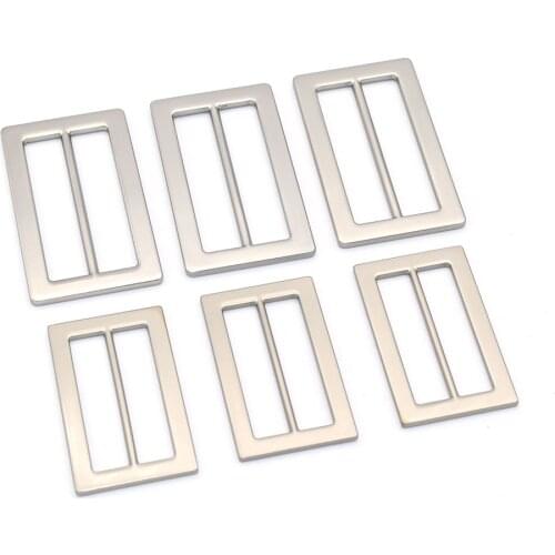 Metal Purse Buckles Clothes Belt Buckle Dull Nickel Slider Connector Strap Adjuster Rectangle Buckle forStrap Handbag webbing